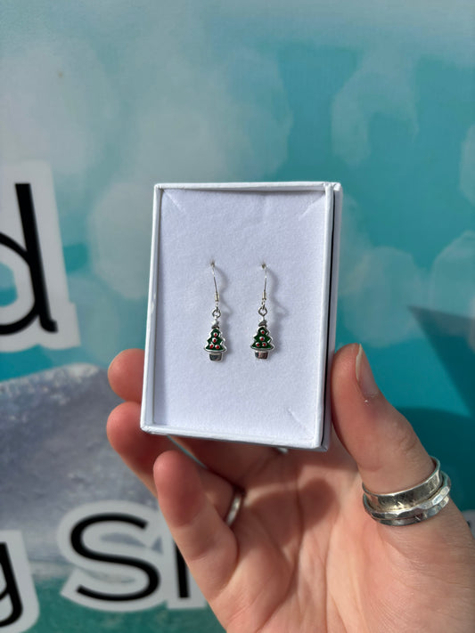 Christmas Tree Drop Earrings