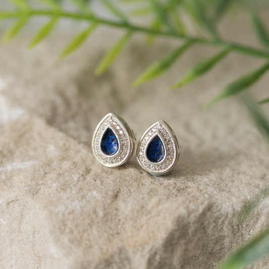 Pear Stud Memorial Earrings