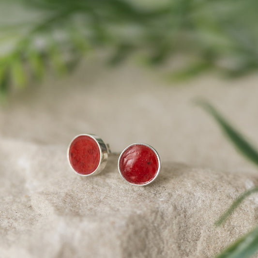 Circle Stud Memorial Earrings