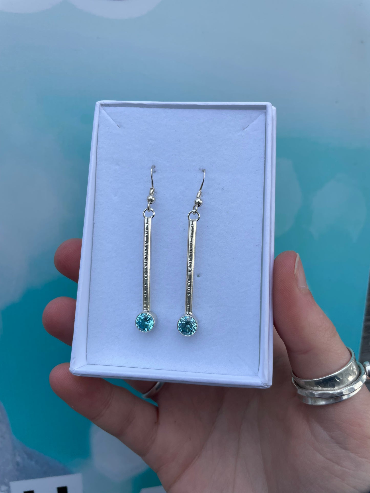 6mm Cubic Zirconia Drop Earrings