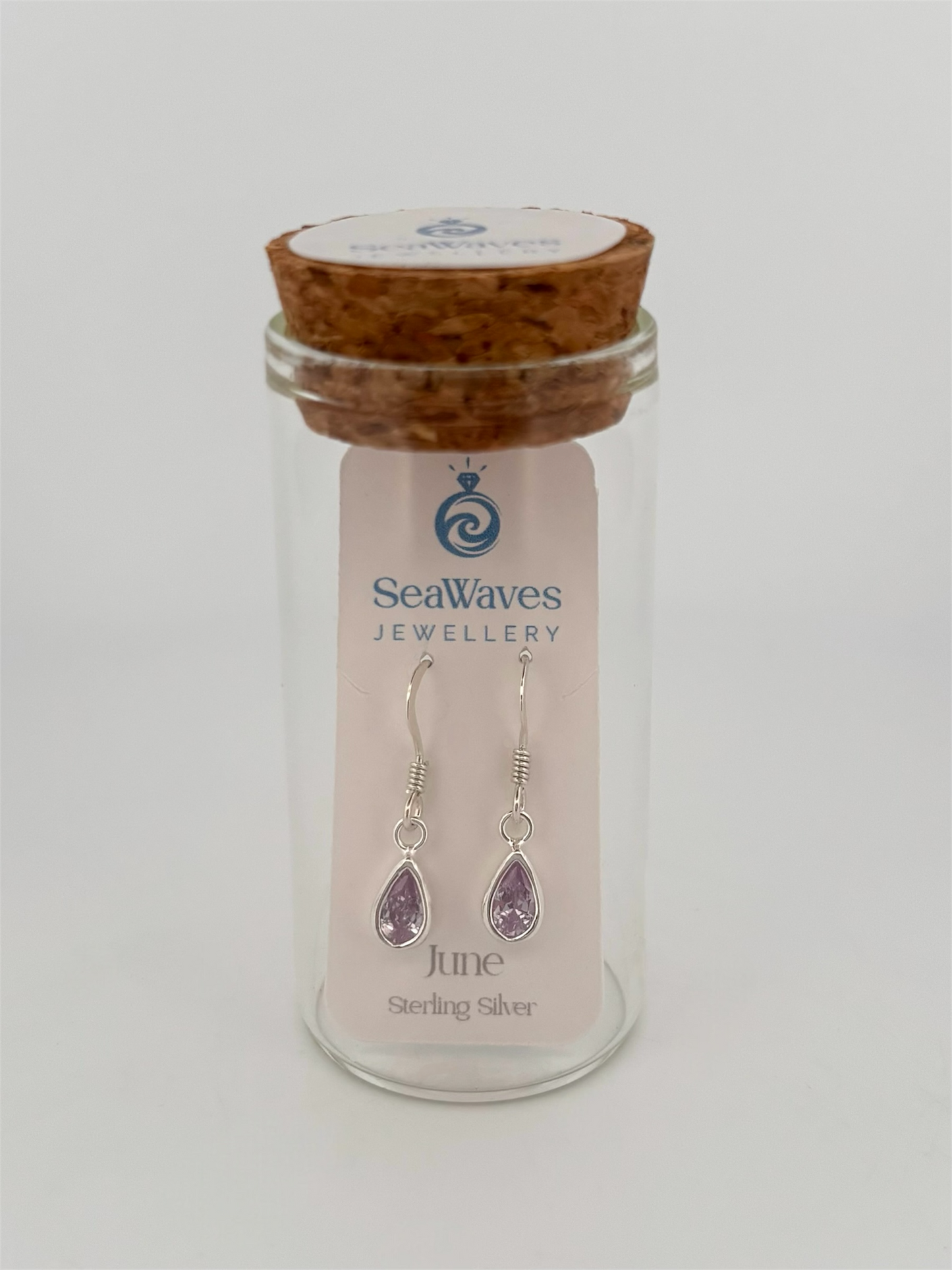June CZ Drop Earrings - Lavender