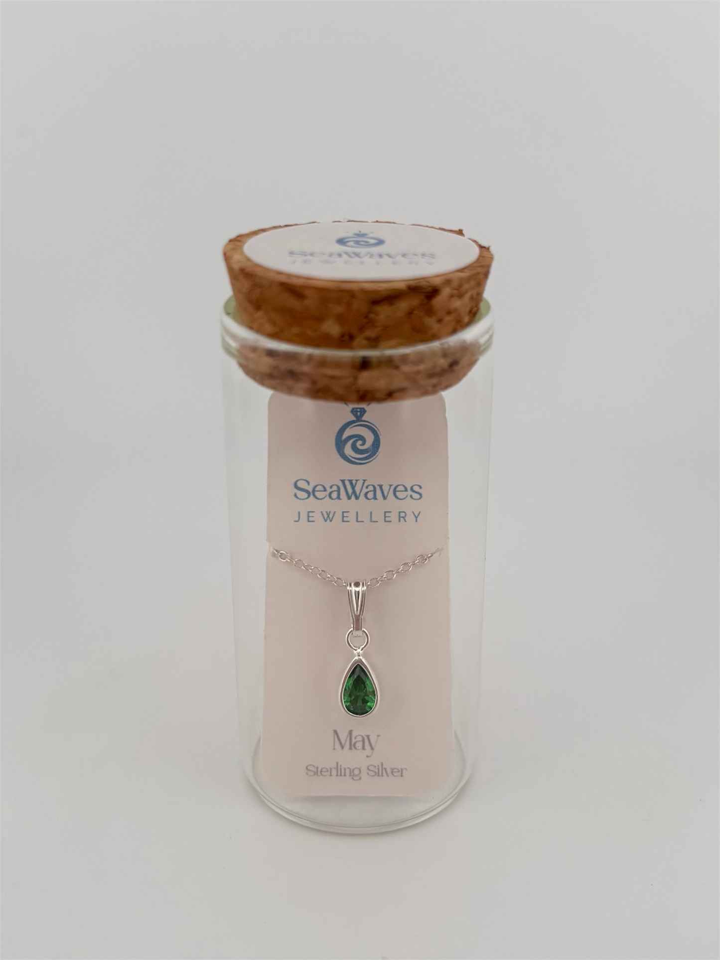 May CZ Necklace - Emerald Green