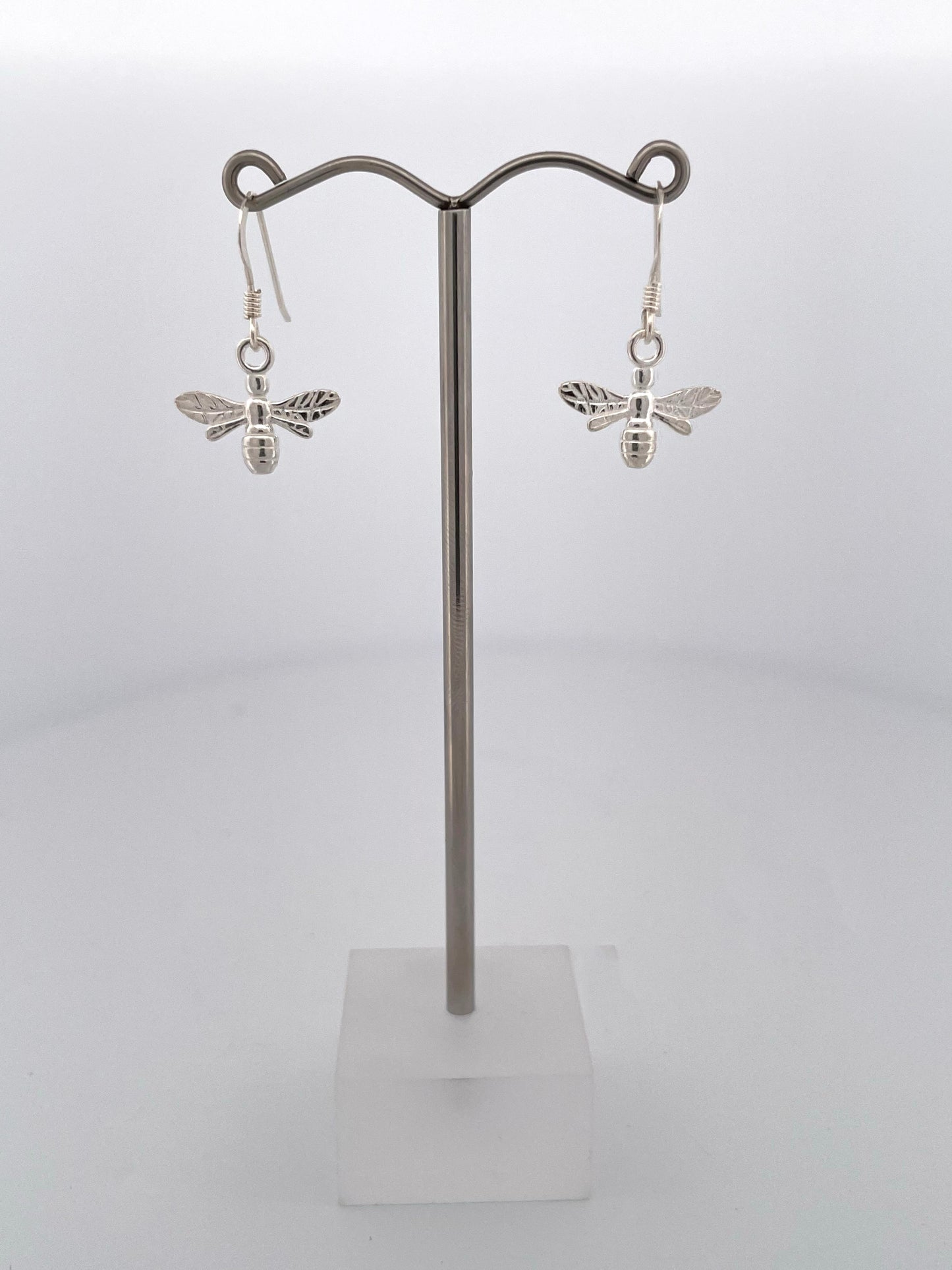Bee Silver Earrings