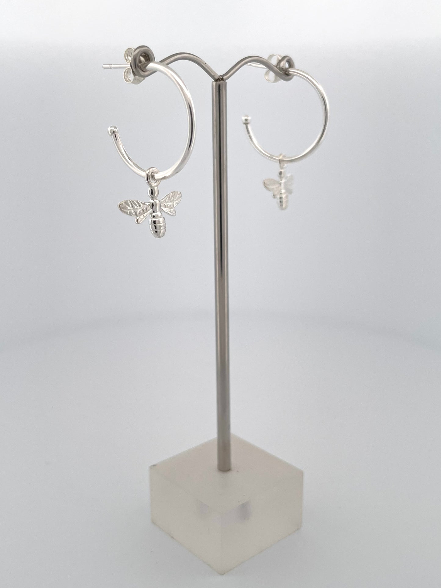 Bee Silver Earrings