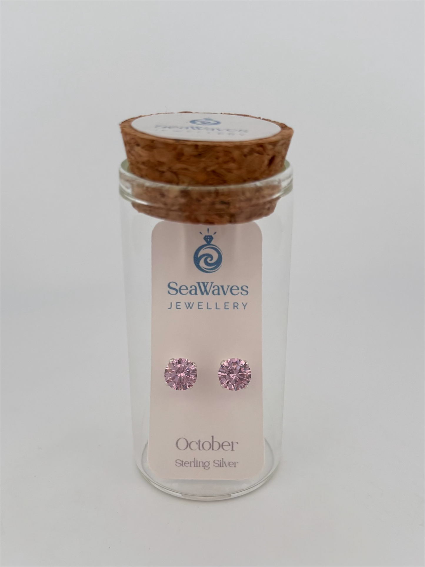 October CZ Studs - Pink