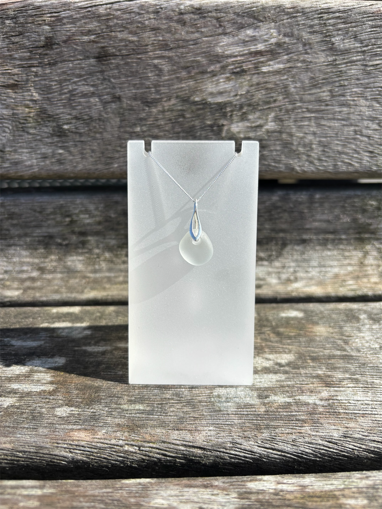 White Seaglass Necklace