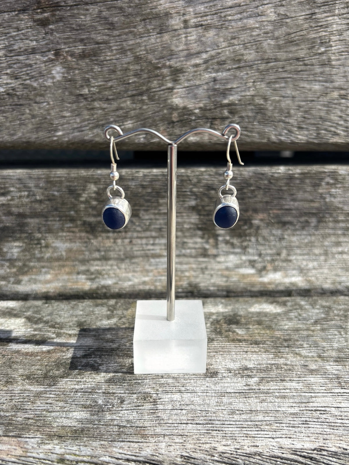 Colbolt Blue Seaglass Drop Earrings