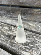 Seafoam Seaglass Ring - Size K