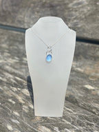 Cornflower Blue Seaglass Necklace