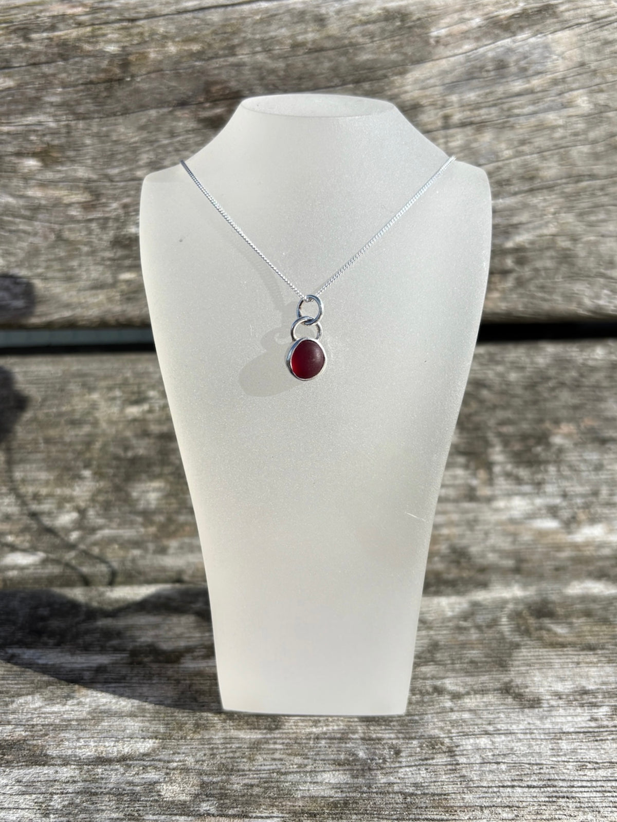 Red Seaglass Necklace
