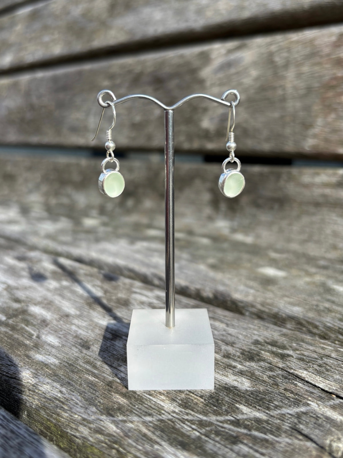 Seafoam Seaglass Drop Earrings