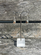 Pink Seaglass Drop Earrings
