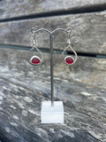 Red Seaglass Earrings