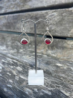 Red Seaglass Earrings