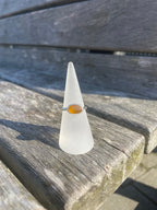 Orange SeaGlass Ring - Size O