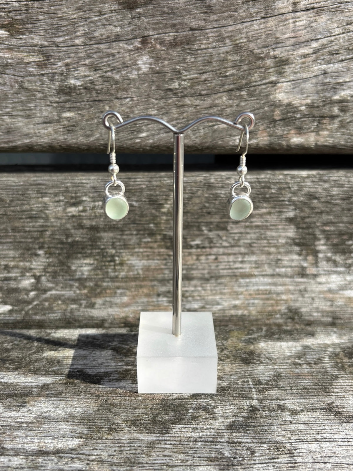 Seafoam Seaglass Drop Earrings