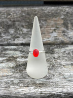 Red SeaGlass Ring - Size R