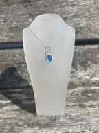 Cornflower Blue Seaglass Necklace