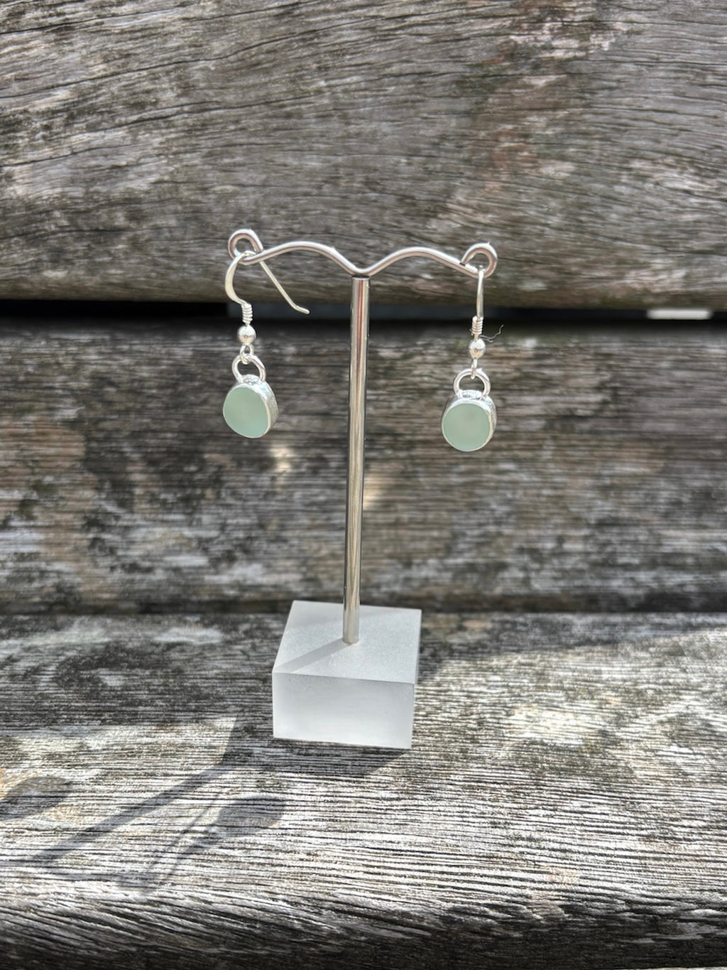 Seafoam Seaglass Drop Earrings