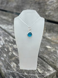 Bright Blue Seaglass Necklace