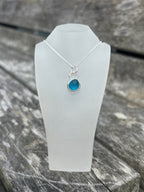 Bright Blue Seaglass Necklace