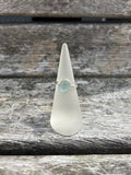 Seafoam Seaglass Ring - Size K