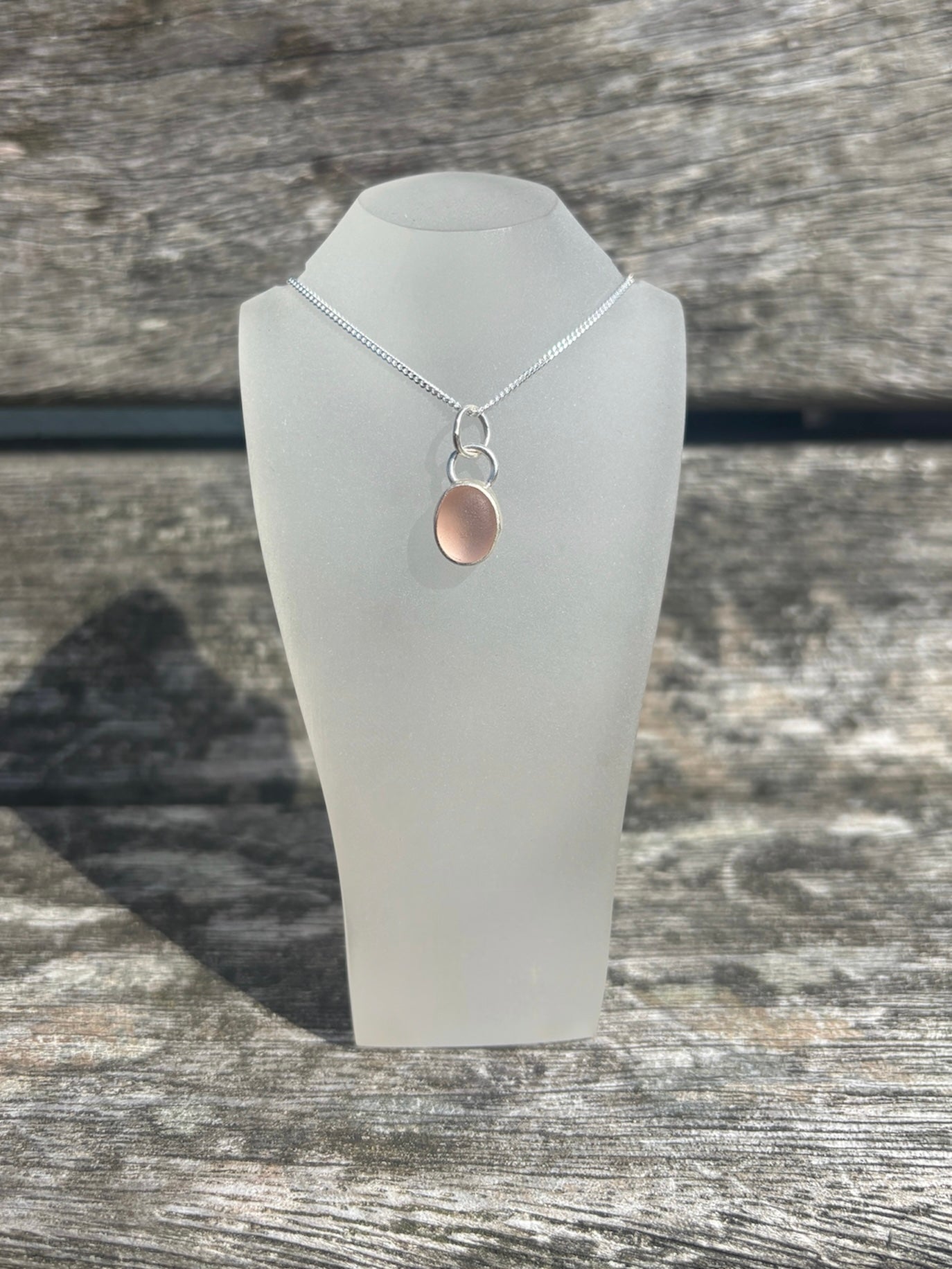 Pale Pink Seaglass Necklace