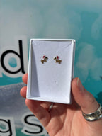 CZ Christmas Dog Studs