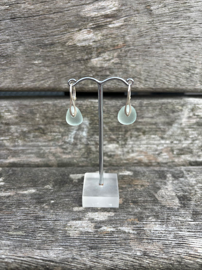 Seafoam Seaglass Drop Earrings