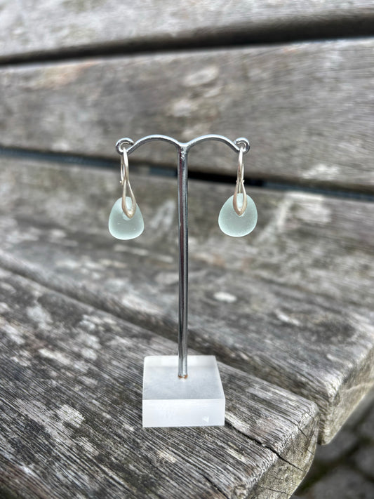 Seafoam Seaglass Drop Earrings