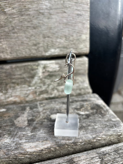 Seafoam Seaglass Drop Earrings