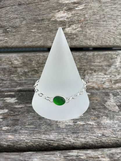 Green Seaglass Bracelet