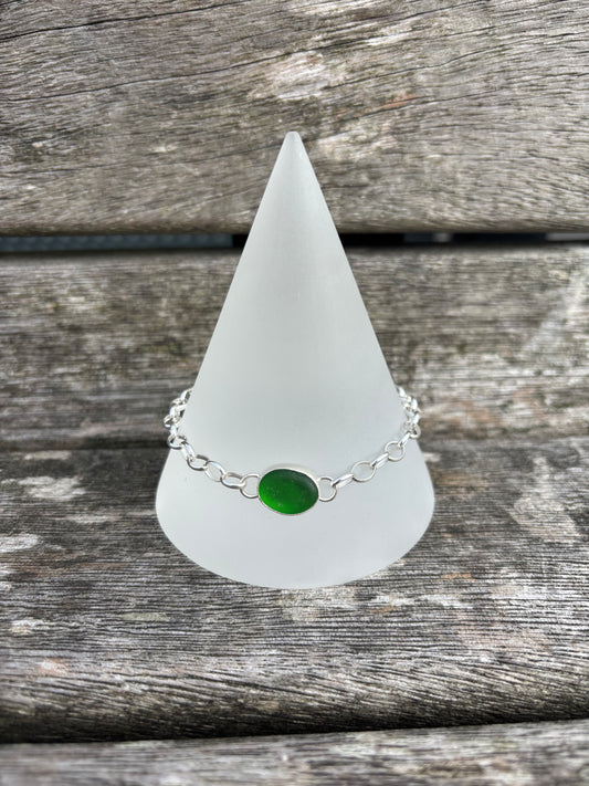 Green Seaglass Bracelet