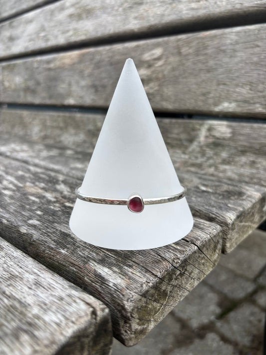 Pink Seaglass Bangle