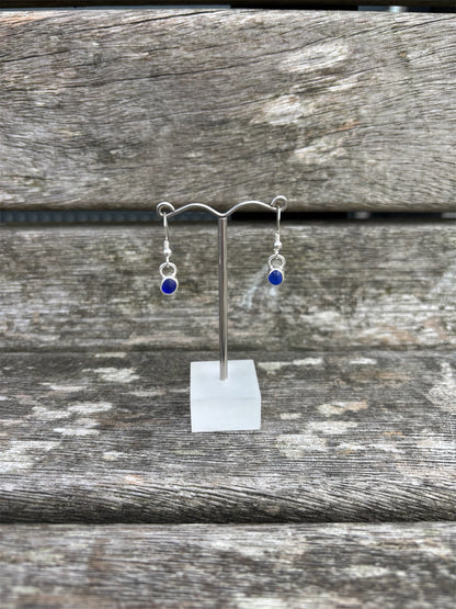 Colbolt Blue Seaglass Drop Earrings