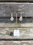 White Seaglass Drop Earrings