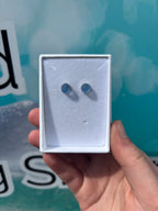 Cornflower Blue Seaglass Studs