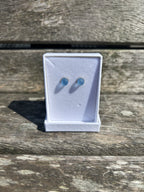 Cornflower Blue Seaglass Studs