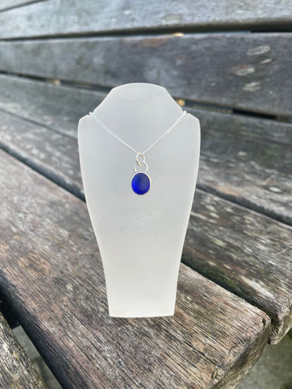 Colbolt Blue Seaglass Necklace