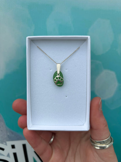 Green Seaglass Necklace