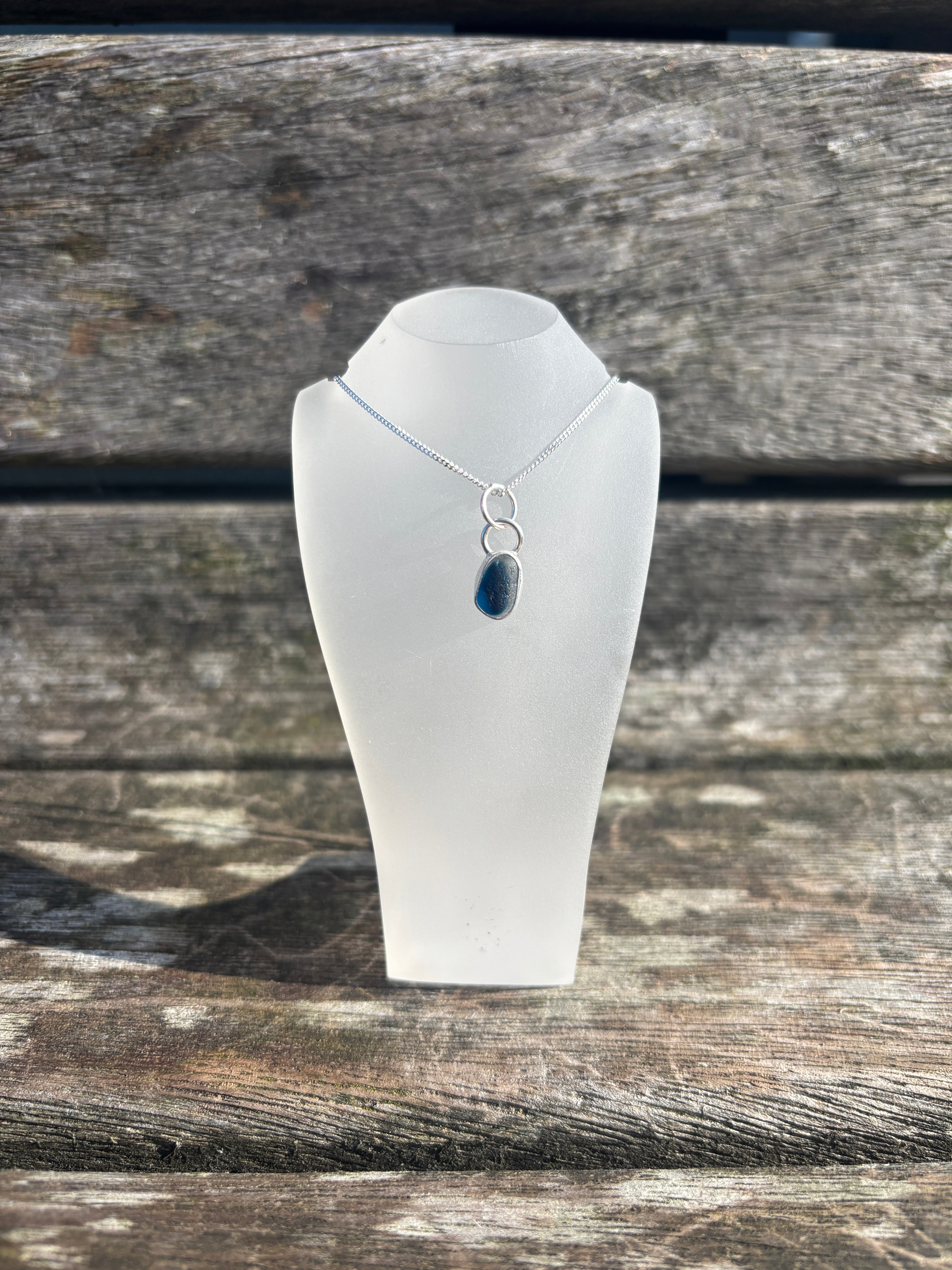 Multi Blue Seaglass Necklace