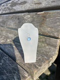 Cornflower Blue Seaglass Necklace