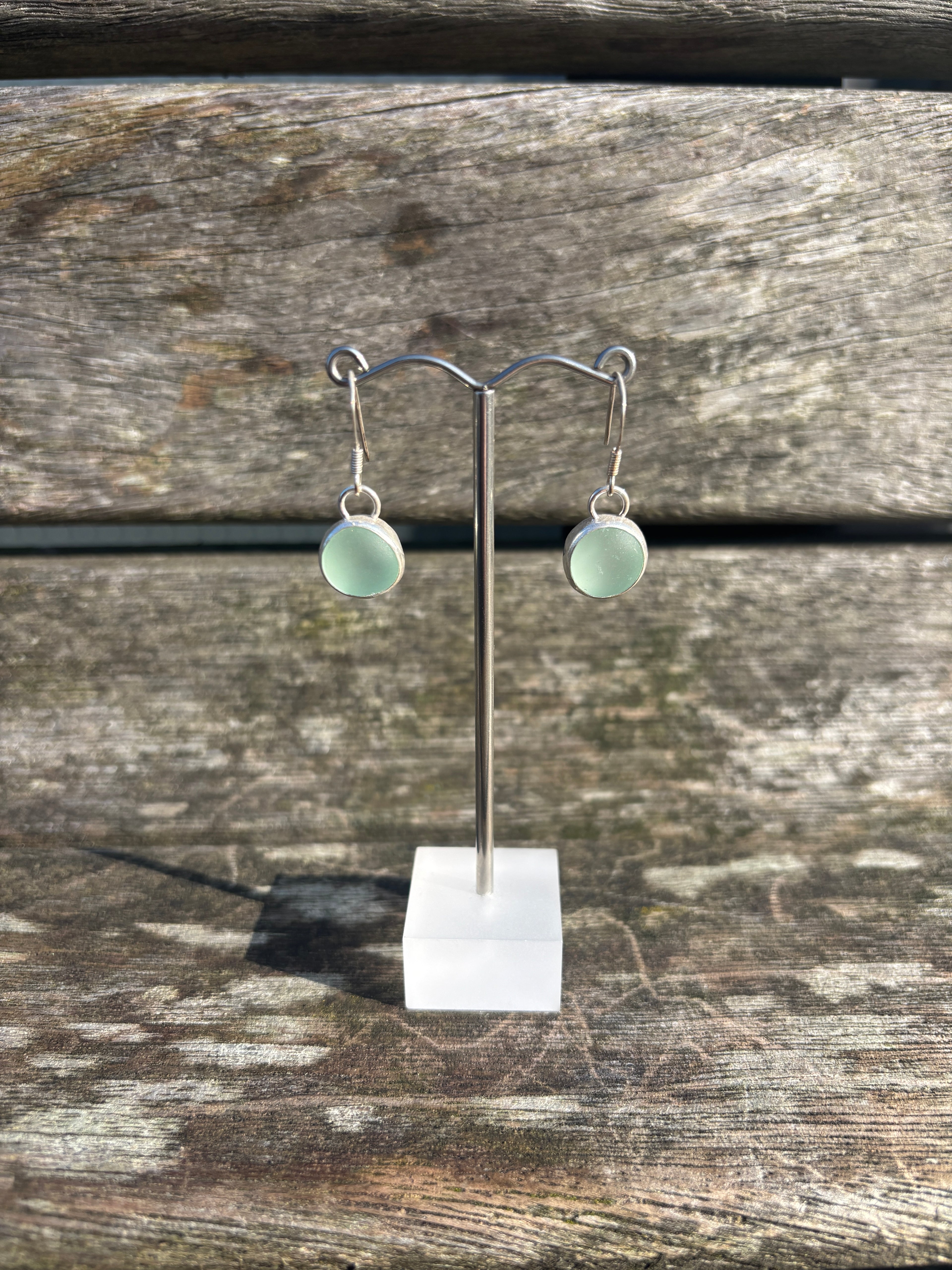 Seafoam Seaglass Drop Earrings