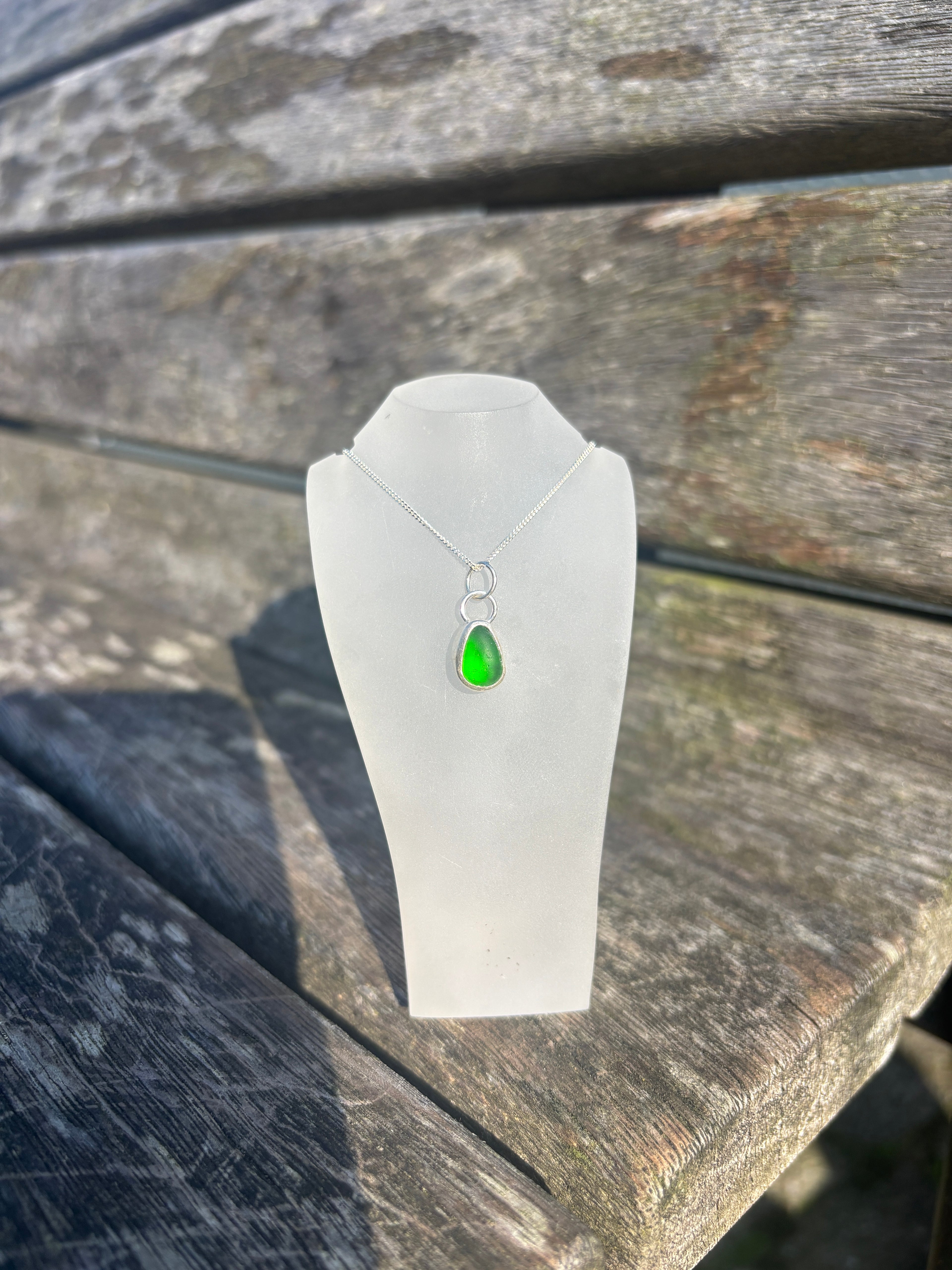 Green Seaglass Necklace