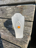 Orange Seaglass Necklace