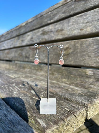 Pink Seaglass Earrings
