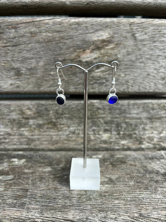 Colbolt Blue Seaglass Drop Earrings