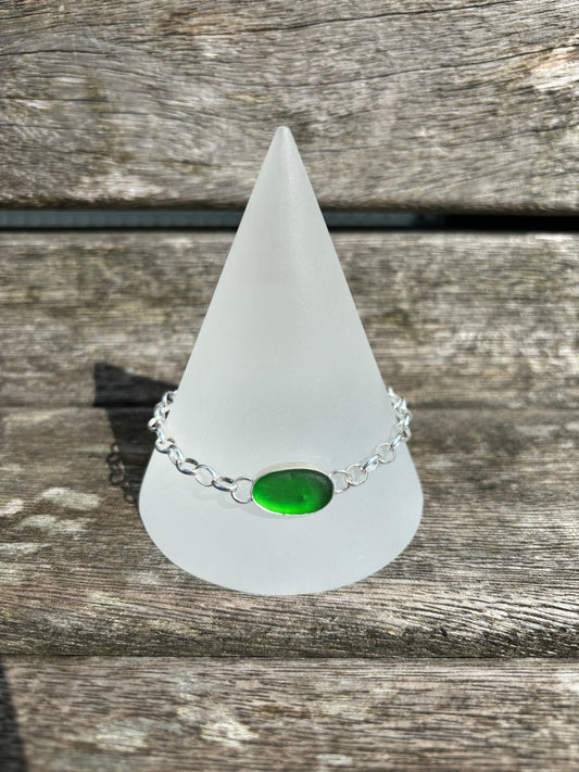Green Seaglass Bracelet