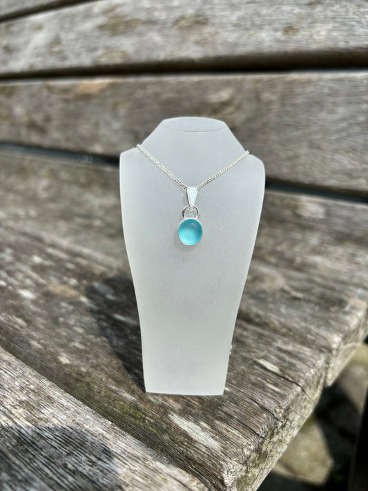 Sea Blue Seaglass Necklace