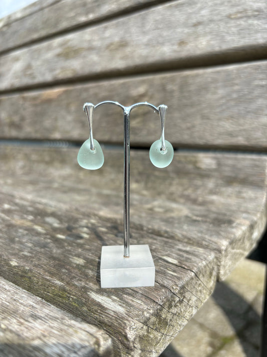 Seafoam Seaglass Drop Earrings
